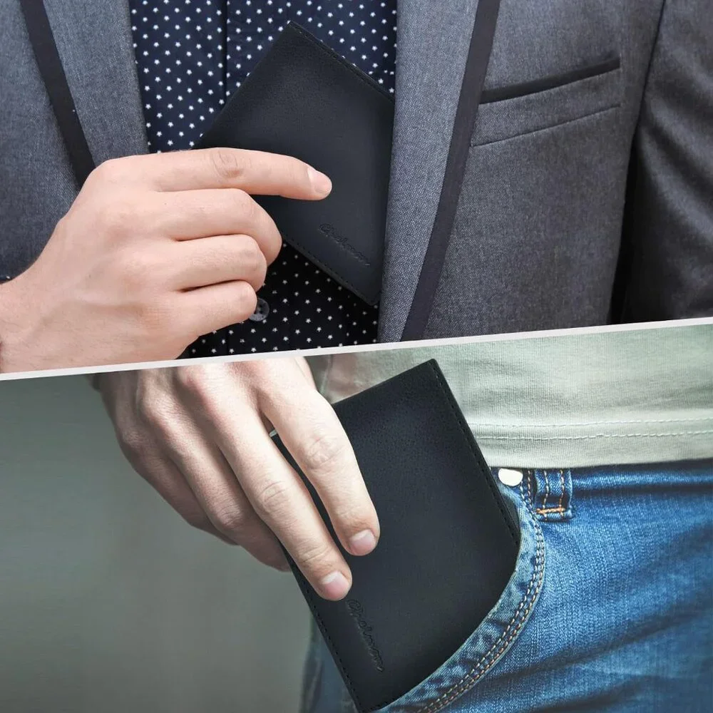 Wallet for Men ID Window with RFID Blocking Front Pocket Minimalist Bifold